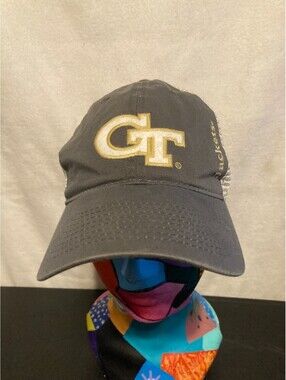 Legacy LEGACY92 Georgia Tech Yellow Jackets Trucker Hat Black Cotton Front